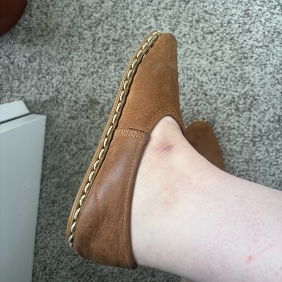 Sabah Brown Leather Slip-On Shoes Size 39 - Picture 8 of 9